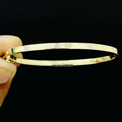 Flush Set Natural Diamond Bridal Bracelet