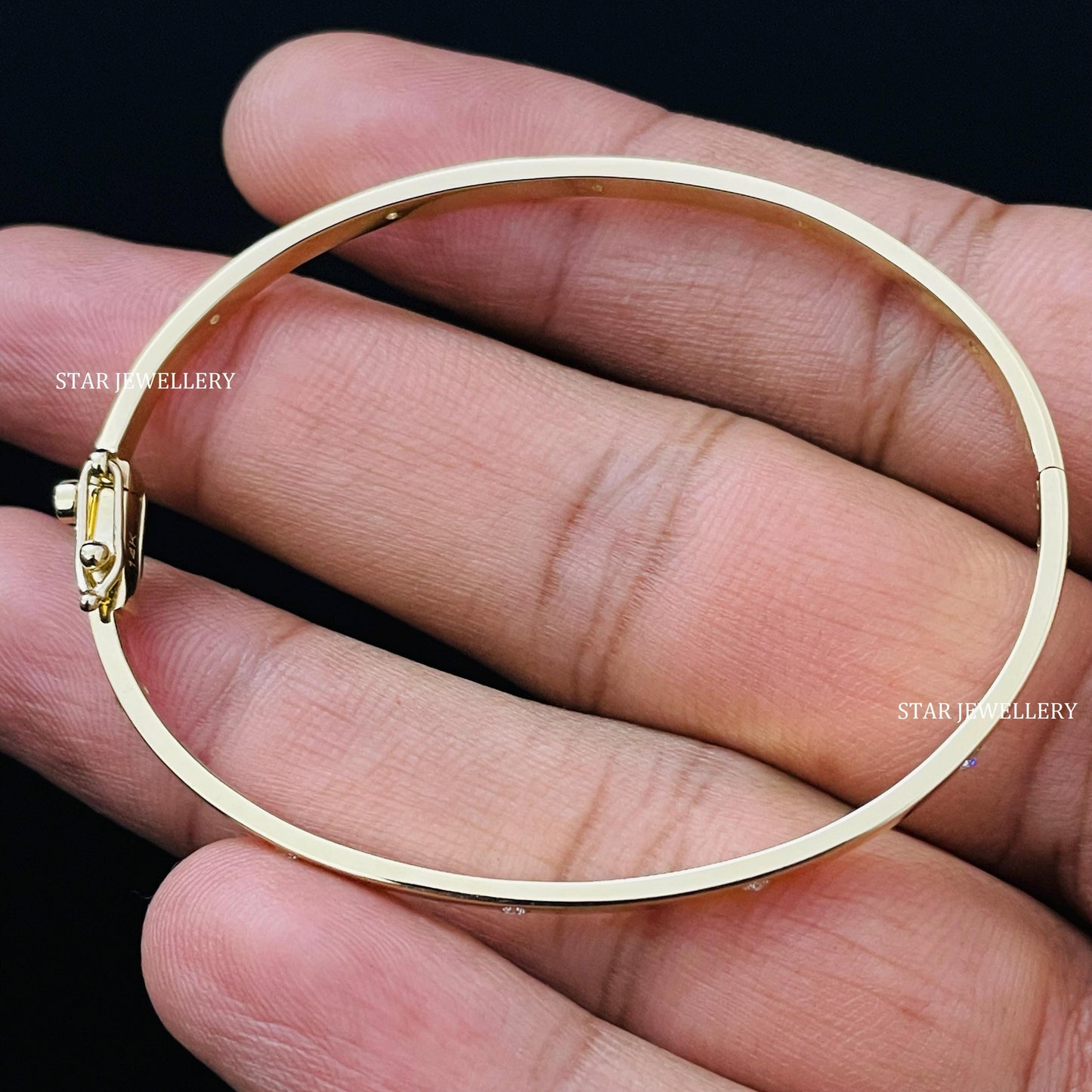 Flush Set Natural Diamond Bridal Bracelet