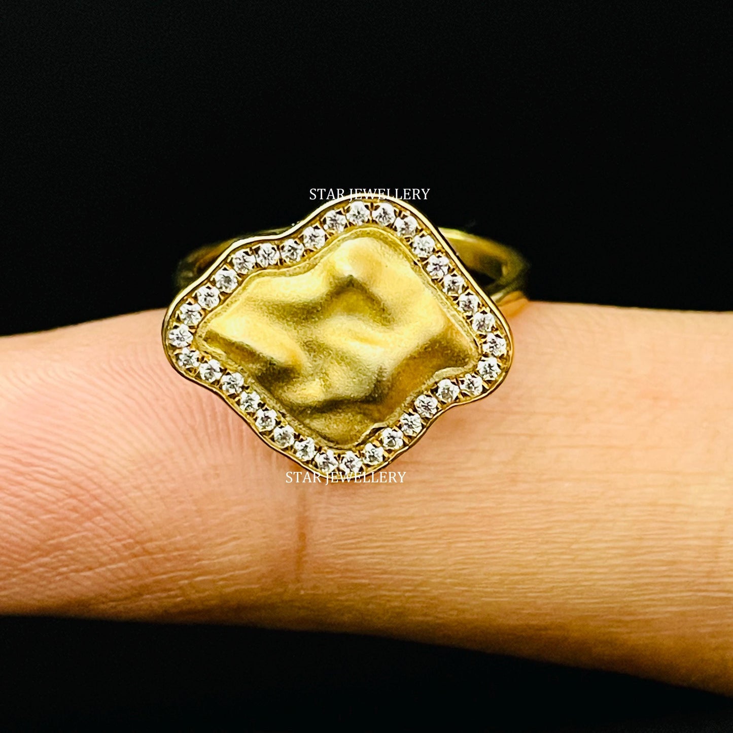 Gold Mountain Ring for Trekking Lover