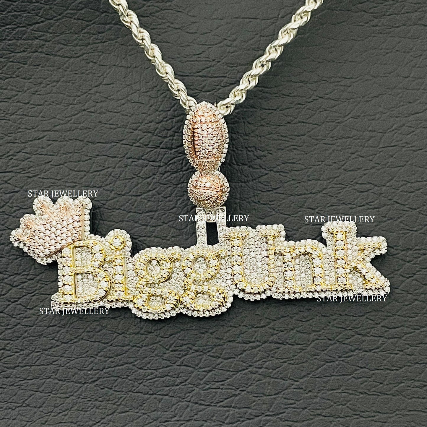 Custom Letter Name VVS Moissanite Icedout Pendant