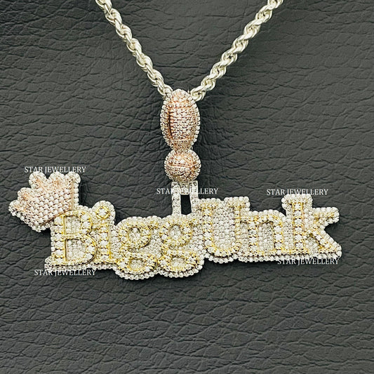 Custom Letter Name VVS Moissanite Icedout Pendant