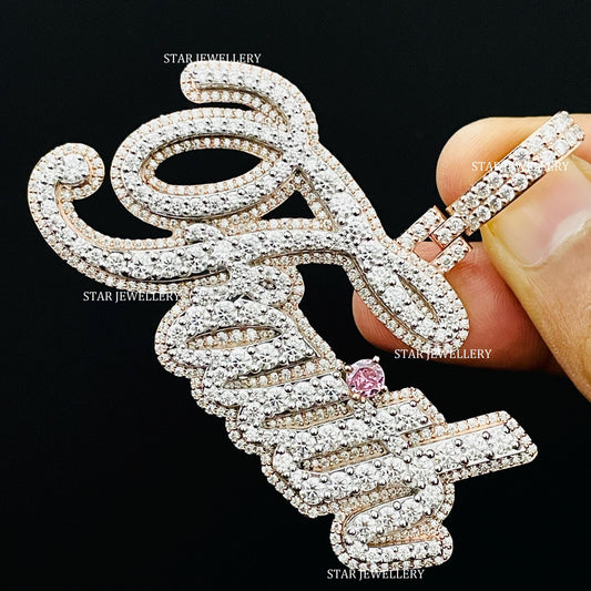 VVS Moissanite Custom Icedout Pendant for her