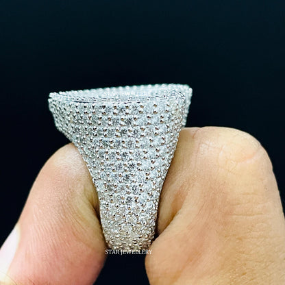 Unisex VVS Baguette Moissanite Heart Ring for her