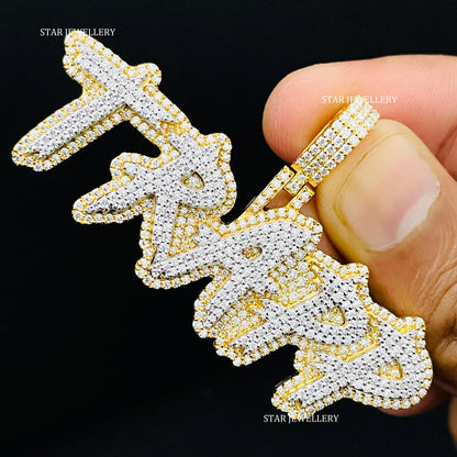 VVS Moissanite Custom Letter Icedout Pendant