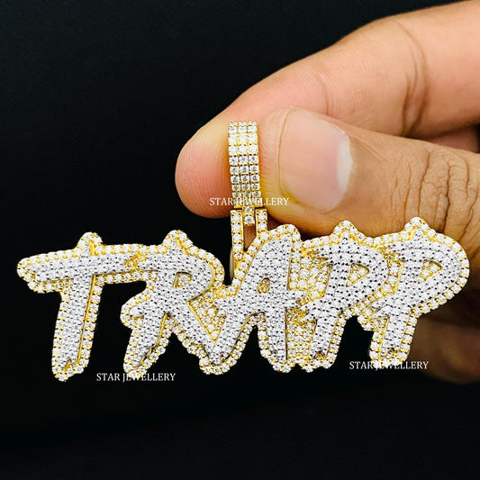 VVS Moissanite Custom Letter Icedout Pendant