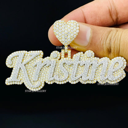 VVS Moissanite Custom Pendant with Heart Bail