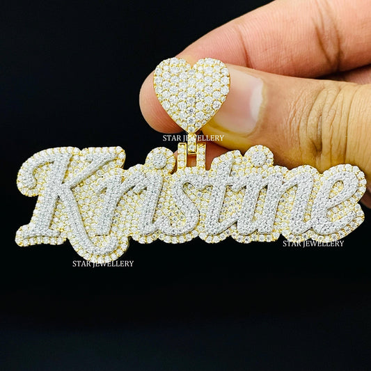 VVS Moissanite Custom Pendant with Heart Bail