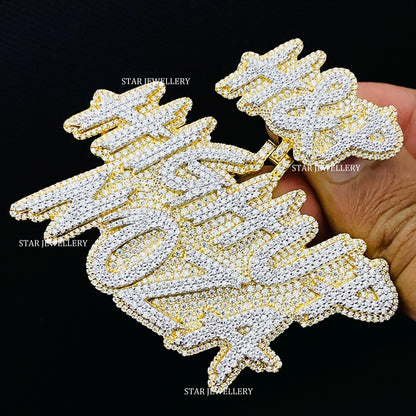 VVS Moissanite Custom Icedout Pendant