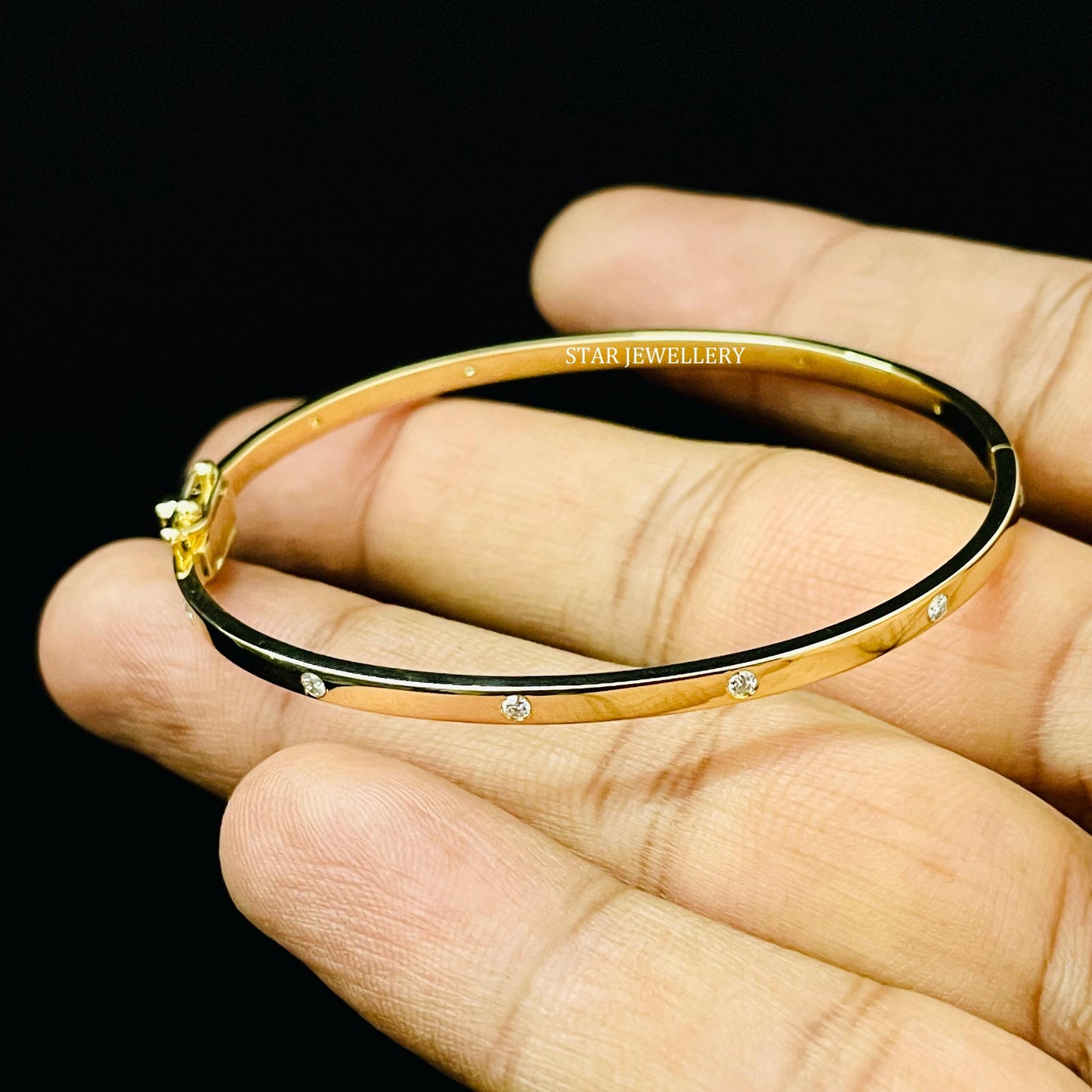 Flush Set Natural Diamond Bridal Bracelet