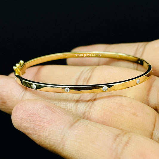 Flush Set Natural Diamond Bridal Bracelet