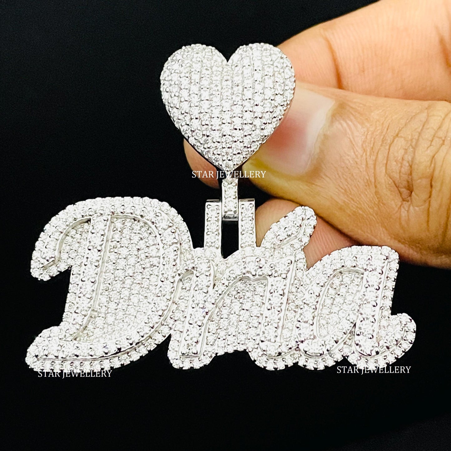 Custom VVS Moissanite Icedout Letter Pendant