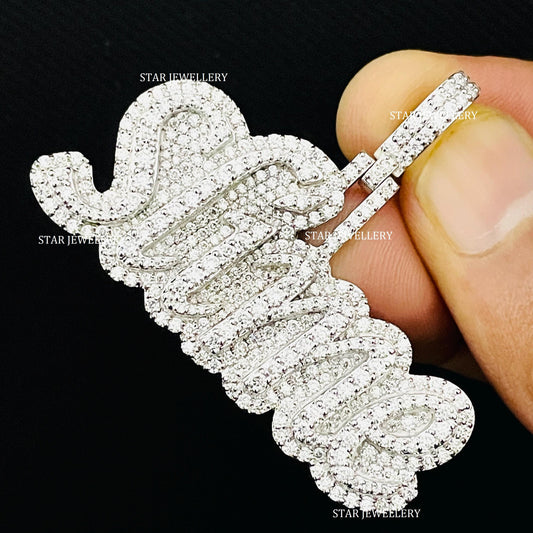 VVS Moissanite Custom Icedout Pendant