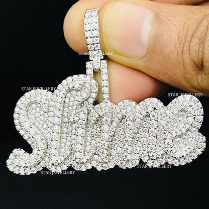 VVS Moissanite Custom Icedout Pendant