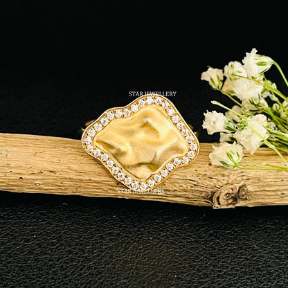 Gold Mountain Ring for Trekking Lover
