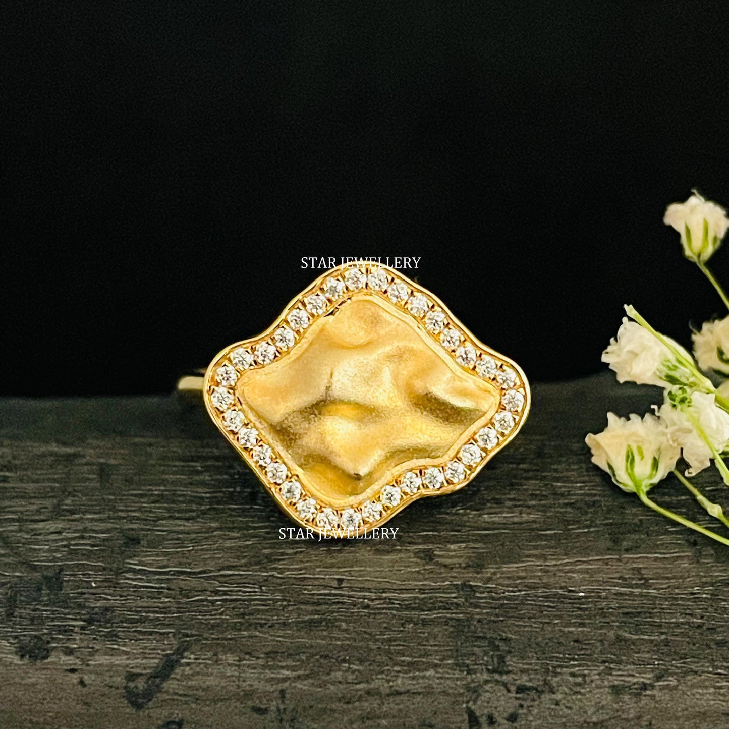 Gold Mountain Ring for Trekking Lover