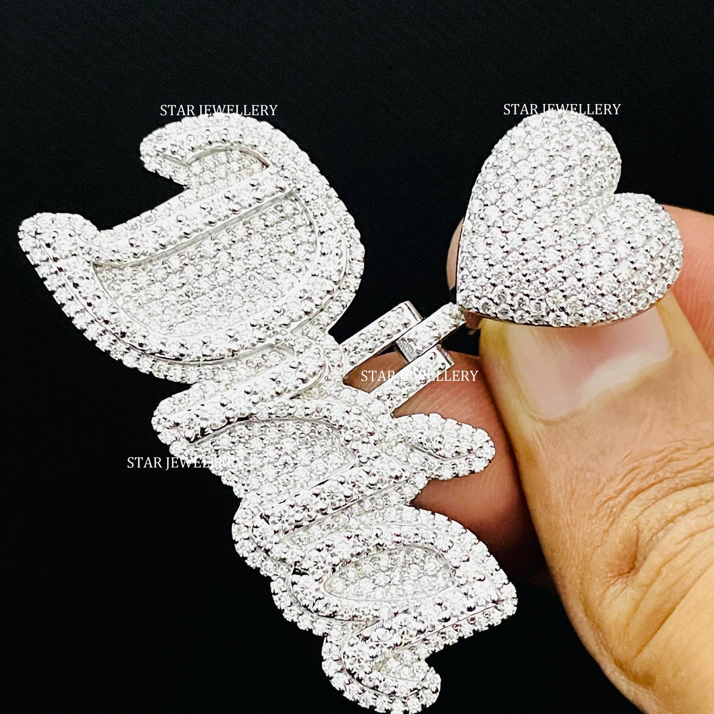 Custom VVS Moissanite Icedout Letter Pendant