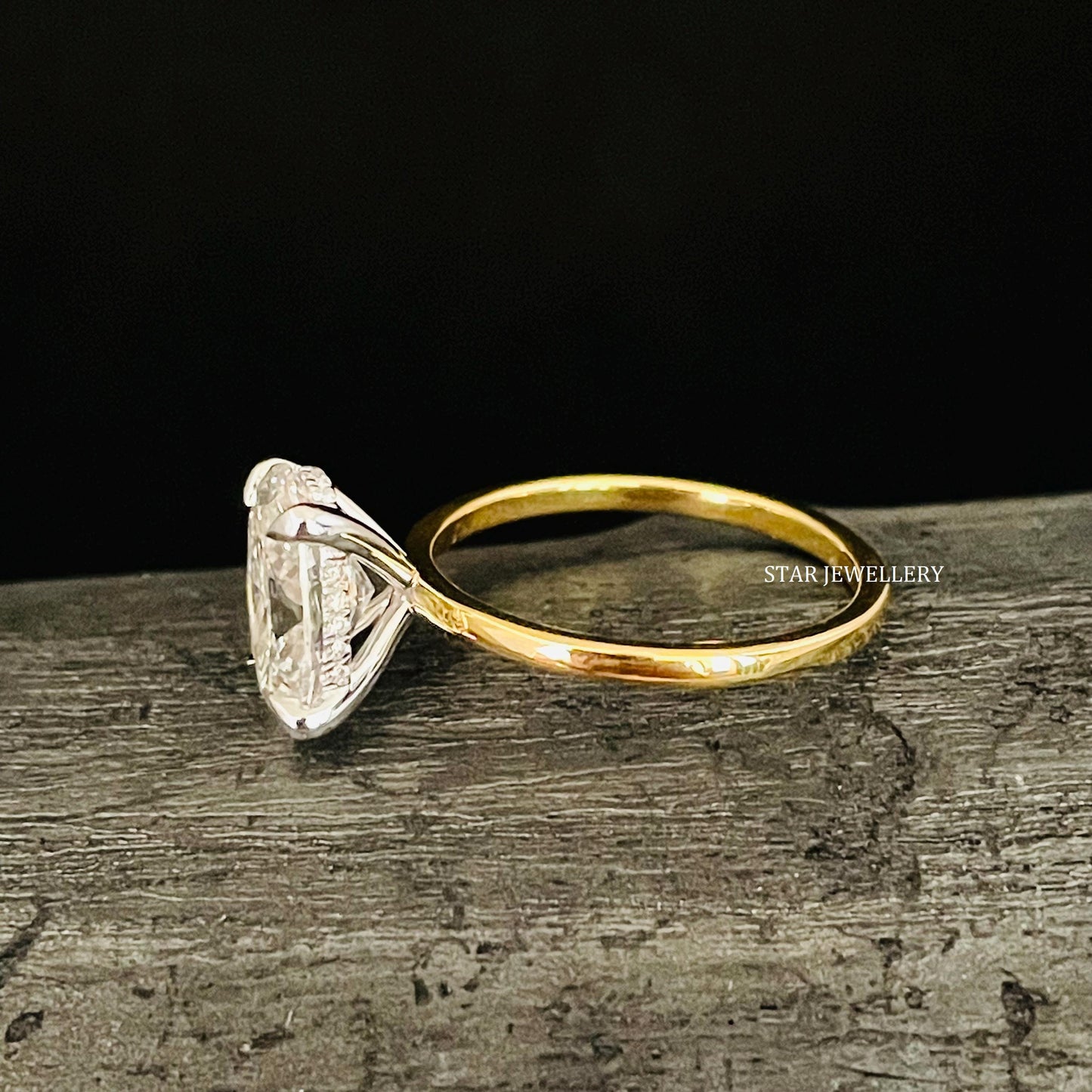3.00 Ct IGI Certified Oval Cut Lab Grown Diamond Hidden Halo Ring
