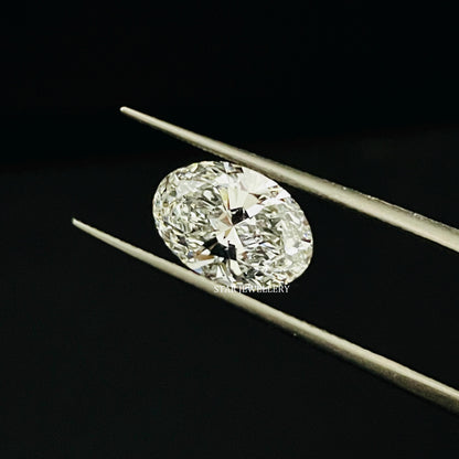 IGI Certified 2.50 Ct CVD Lab Oval Cut Loose Diamond