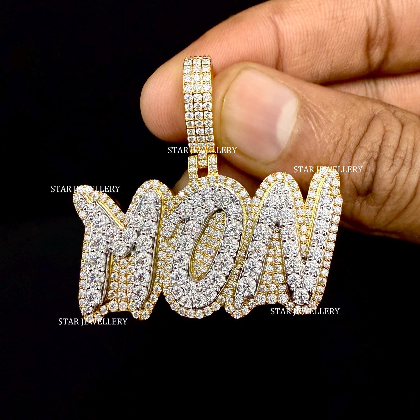 VVS Moissanite Custom Icedout Letter Pendant