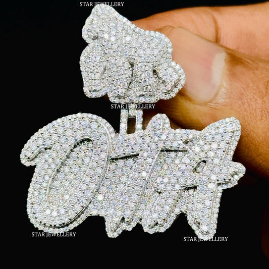 VVS Moissanite Custom Letter Pendant with APE Bail