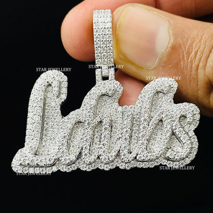 Custom Letter VVS Moissanite Pendant