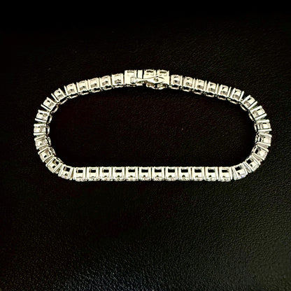 925 Sterling Silver VVS D Color Moissanite Tennis Bracelet