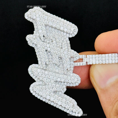 VVS D Color Moissanite Custom Letter Pendant