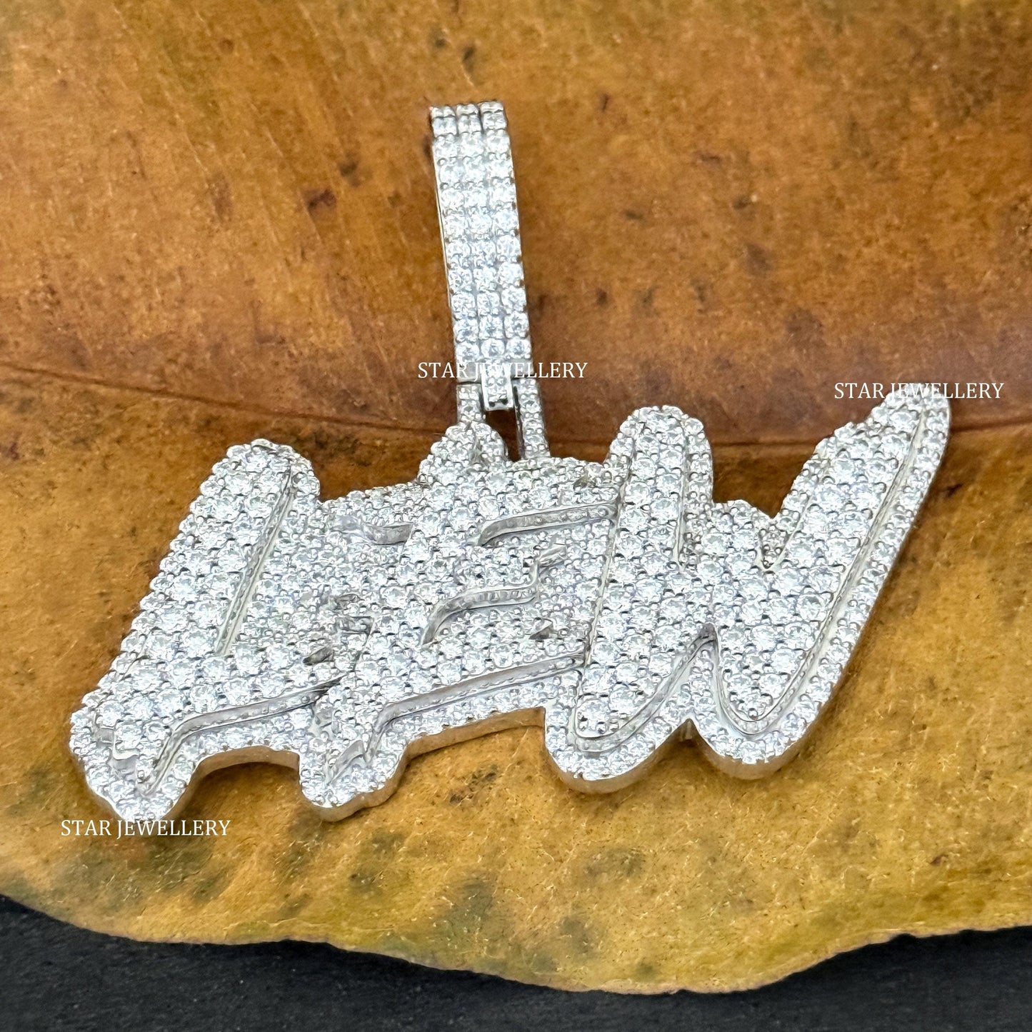 VVS D Color Moissanite Custom Letter Pendant