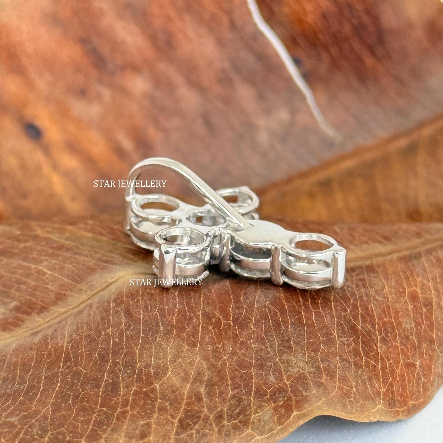 VVS Moissanite 0.50 Ct Each Stone Cross Pendant