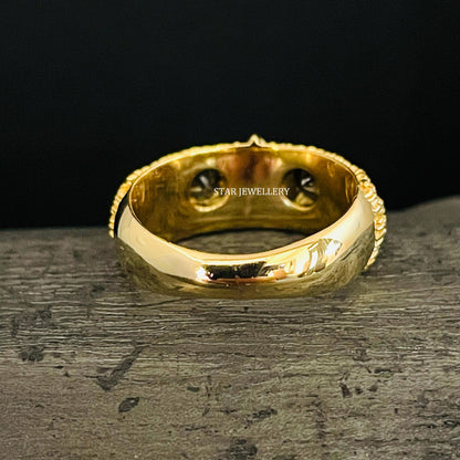 Solid Gold Natural Diamond Owl Ring