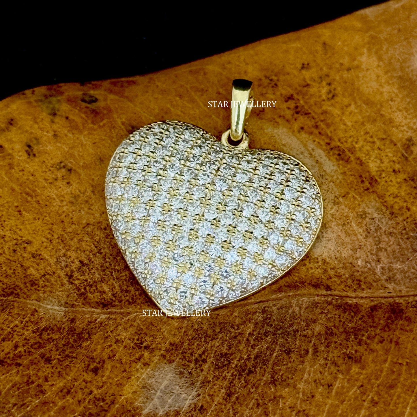 Natural Diamond Bridal Heart Pendant