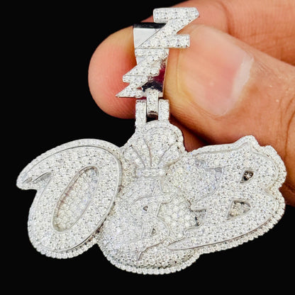 VVS Moissanite Custom Letter Pendant with Custom Bail