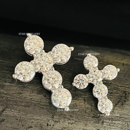 VVS Moissanite Diamond Cross Pendant