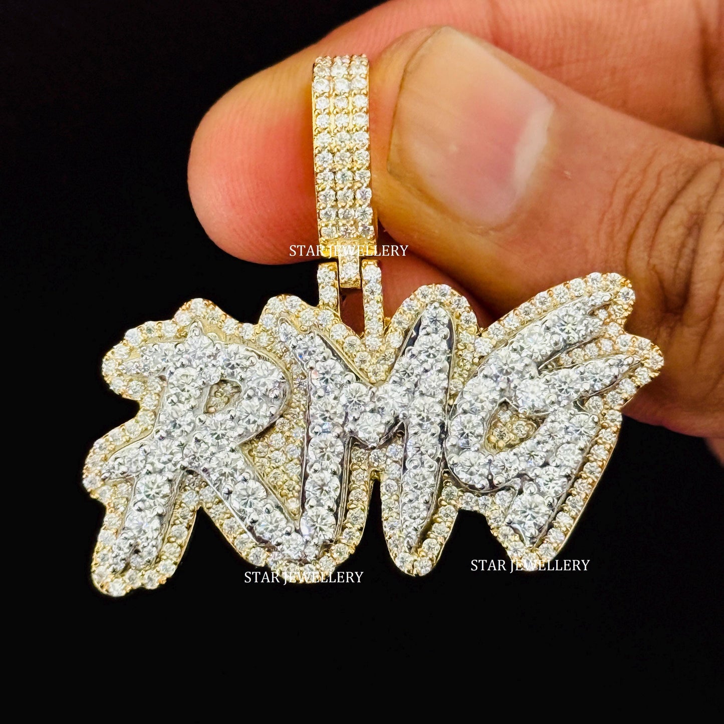 Custom Letter VVS Moissanite  Iced Out Pendant