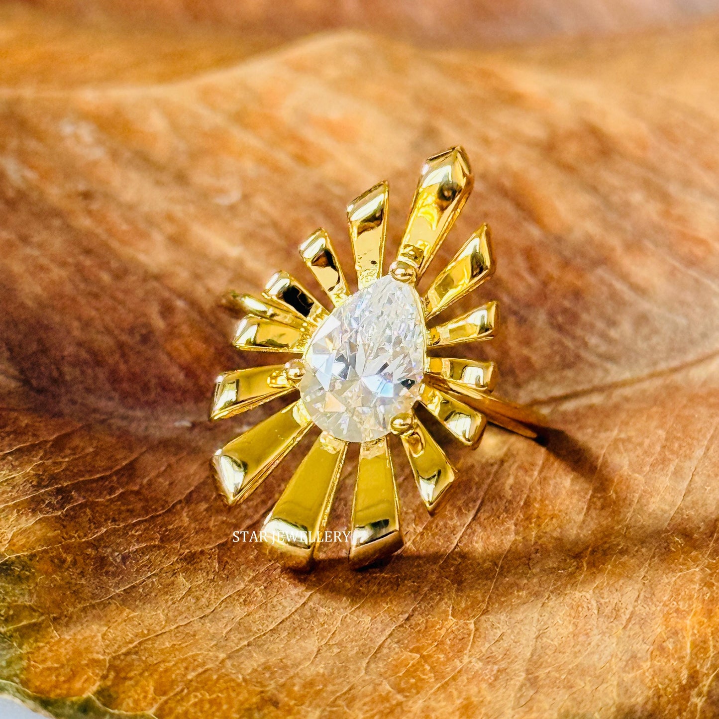 1.50 CT IGI Certified Pear Cut Lab Grown Diamond Ring