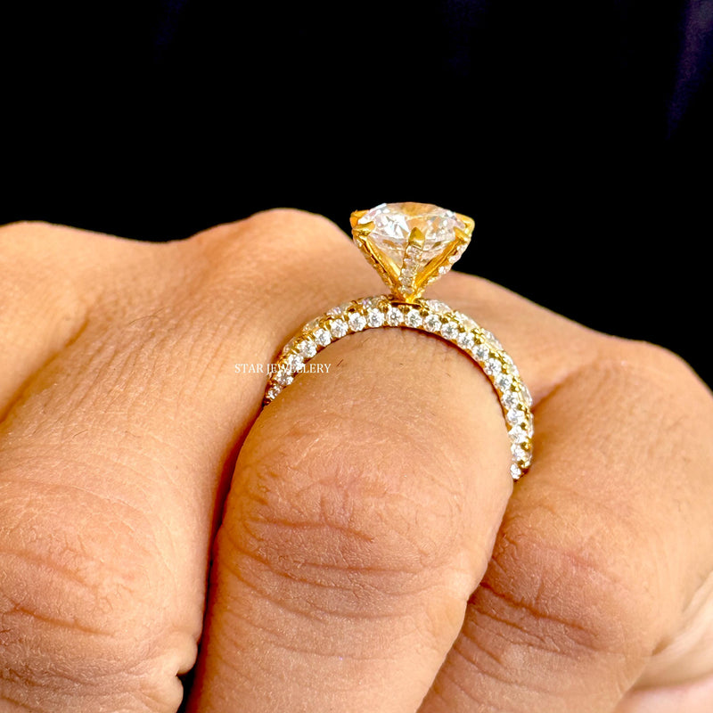 2.00 ct round CVD lab-grown diamond solitaire engagement ring by STAR JEWELLERY