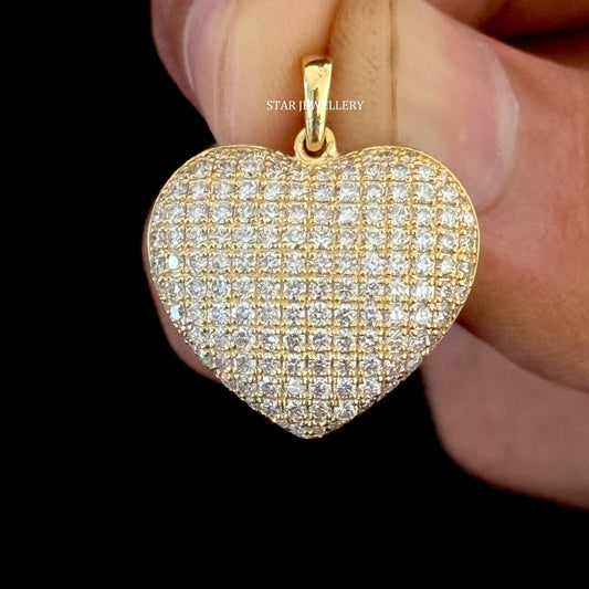 Natural Diamond Bridal Heart Pendant