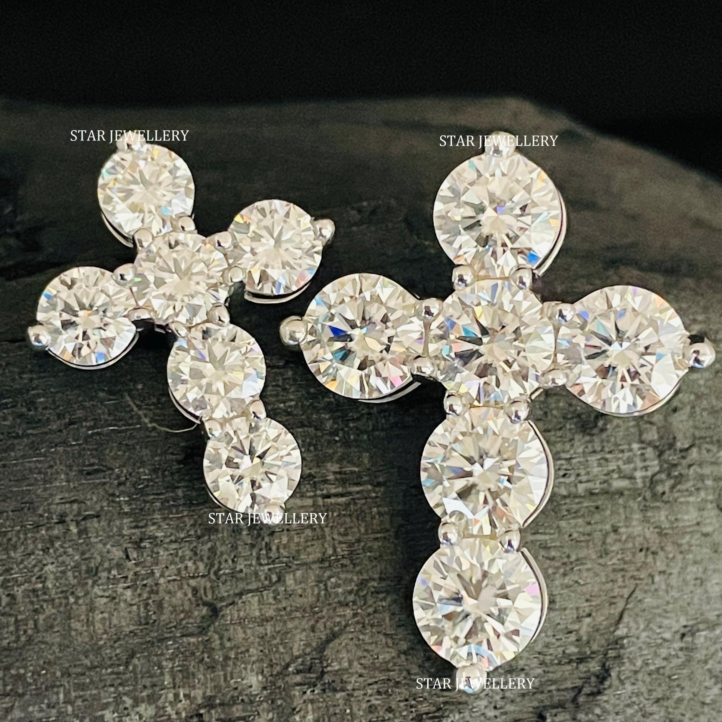 VVS Moissanite Diamond Cross Pendant