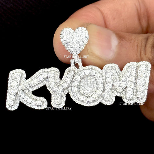 Custom Letter Name VVS Moissanite Pendant for her