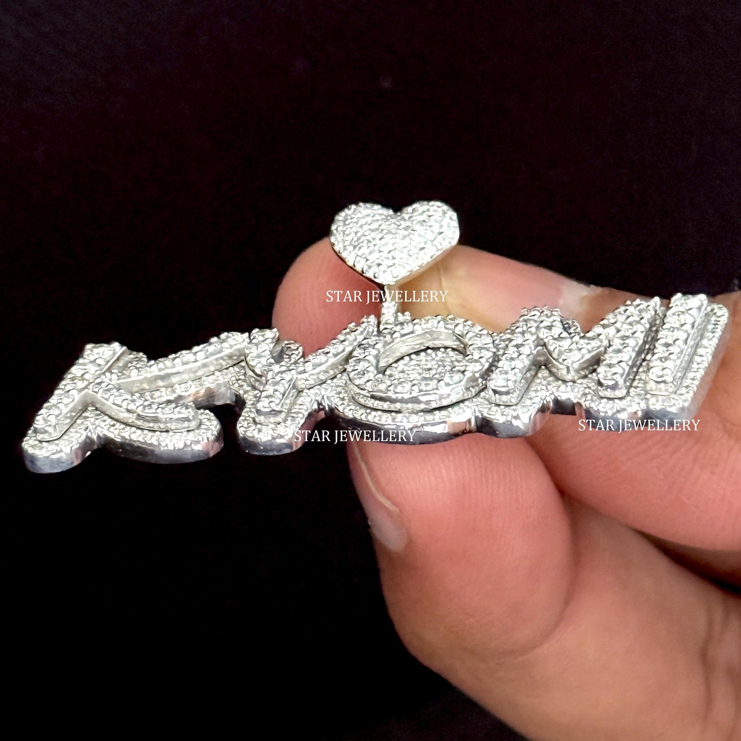 Custom Letter Name VVS Moissanite Pendant for her