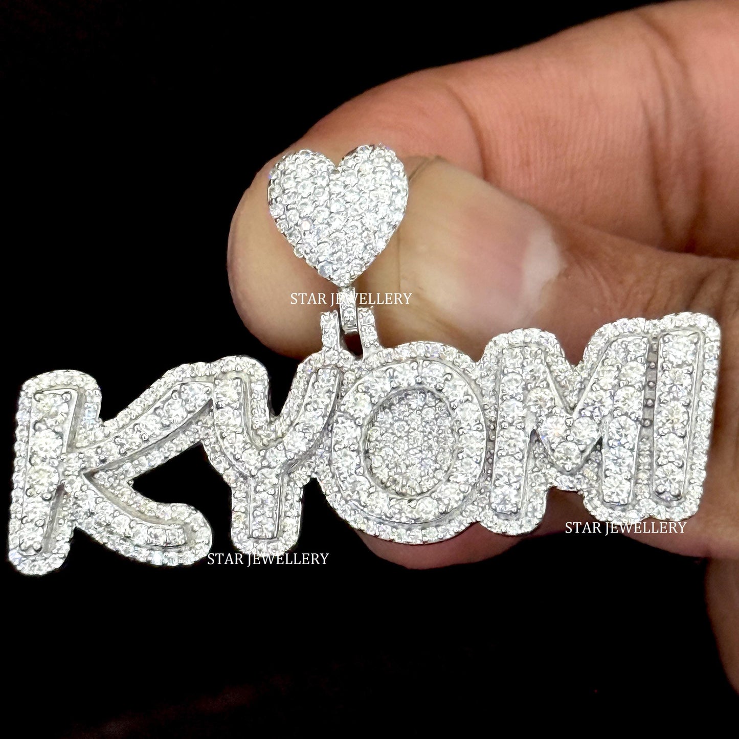 Custom Letter Name VVS Moissanite Pendant for her