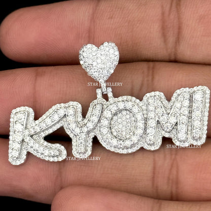 Custom Letter Name VVS Moissanite Pendant for her