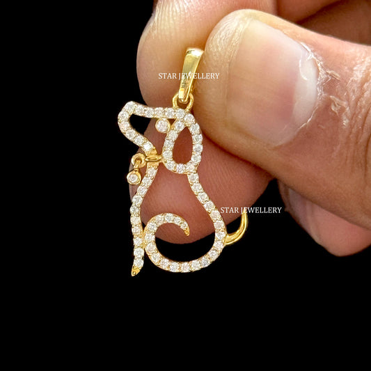 Solid Gold Doggy Charm Pendant