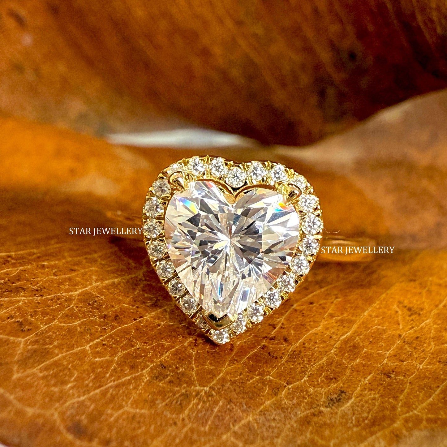 1 Ct Heart Shape IGI Certified Lab Diamond Halo Engagement Ring