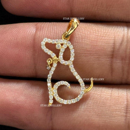 Solid Gold Doggy Charm Pendant