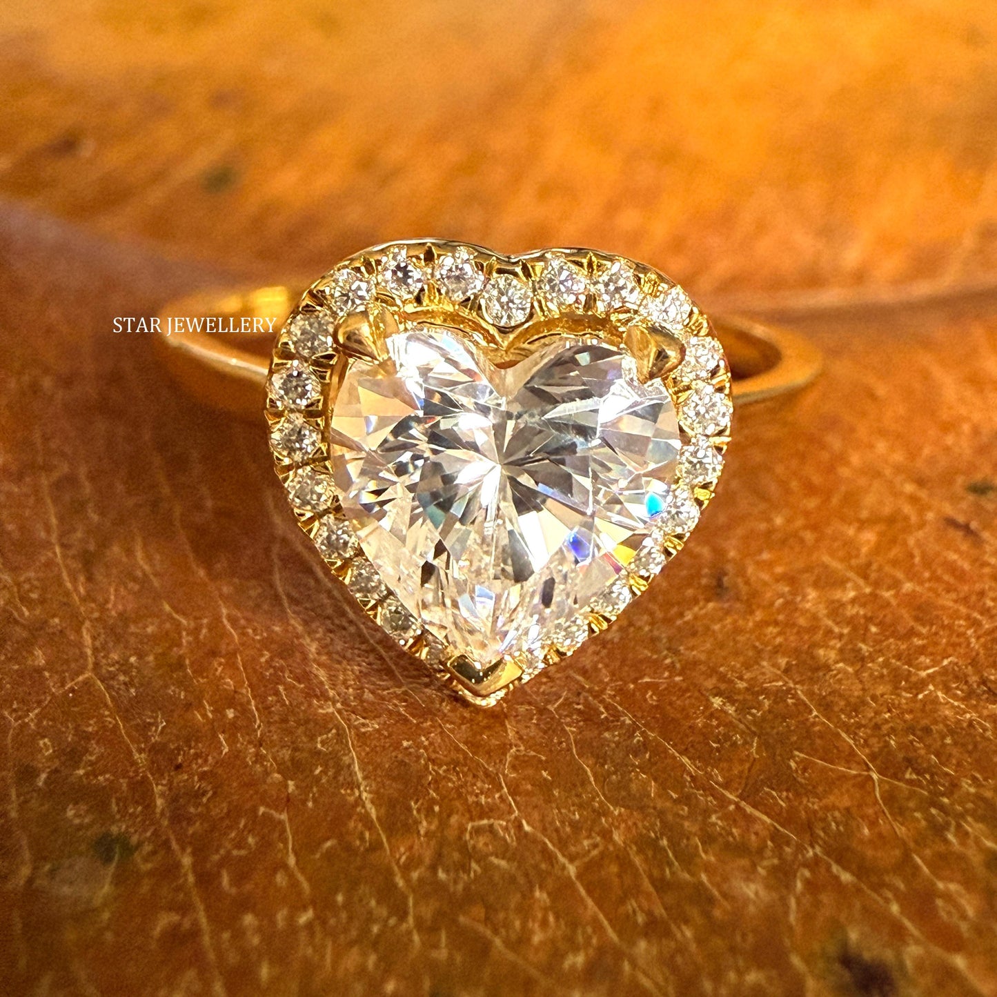 1 Ct Heart Shape IGI Certified Lab Diamond Halo Engagement Ring