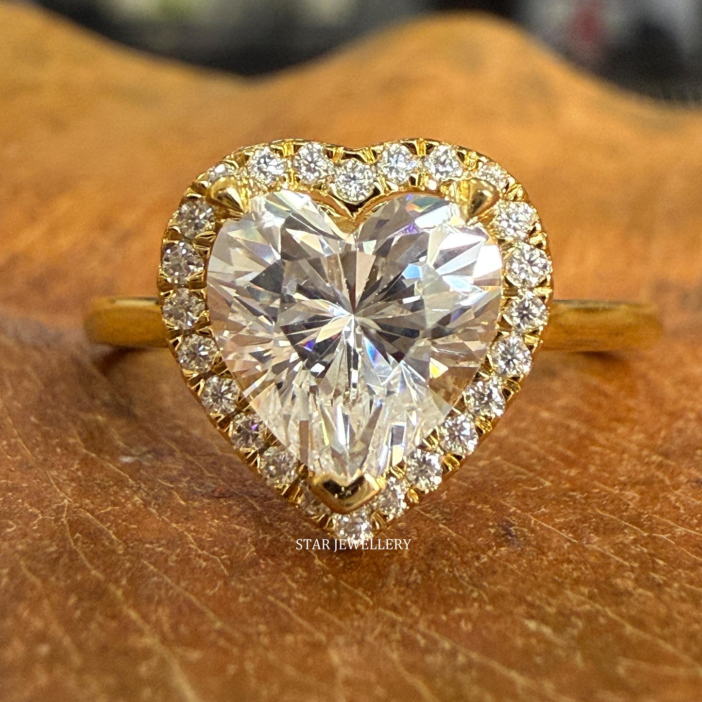 1 Ct Heart Shape IGI Certified Lab Diamond Halo Engagement Ring