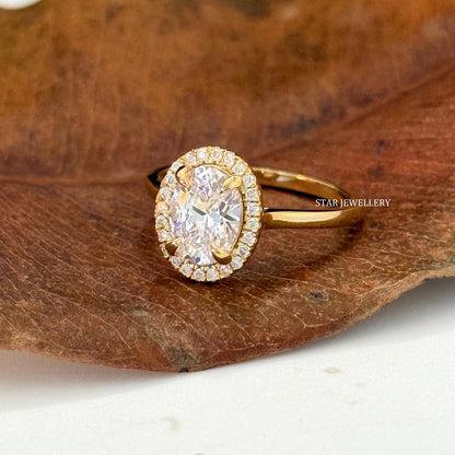 1.00 Ct - 3.00 Ct IGI Certified Oval Cut Lab Grown Diamond Engagement Ring