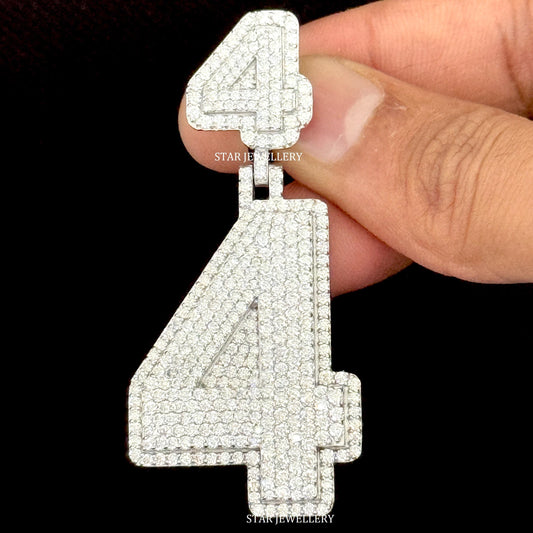 Custom Number Moissanite Pendant