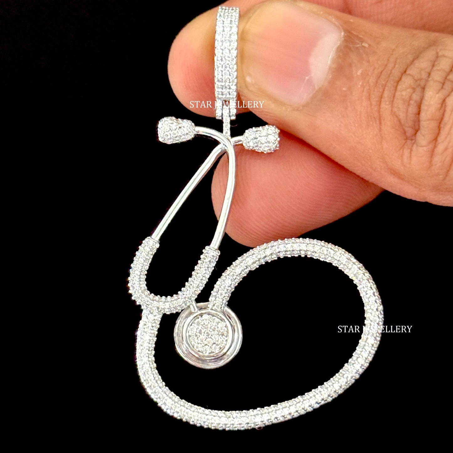 VVS Moissanite Doctor's Stethoscope Pendant